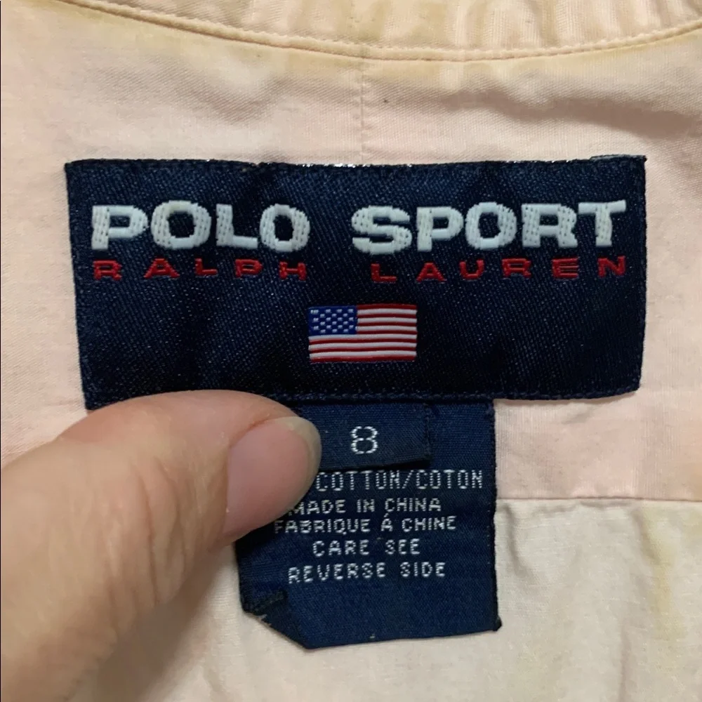 Y2K Polo Sport Ralph Lauren Pink Sleeveless Button Down Top - Picture 2 of 9